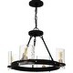 preview thumbnail 2 of 5, Gloucester 4-Light Matte Black Chandelier