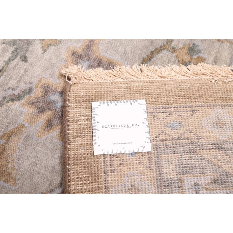 ECARPETGALLERY Hand-knotted Jules Sultane Light Grey Wool Rug - 8'1 x 9'11