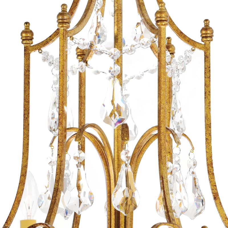 Electra 6 Light Up Chandelier With Oxidized Bronze Finish - Oxidized Bronze