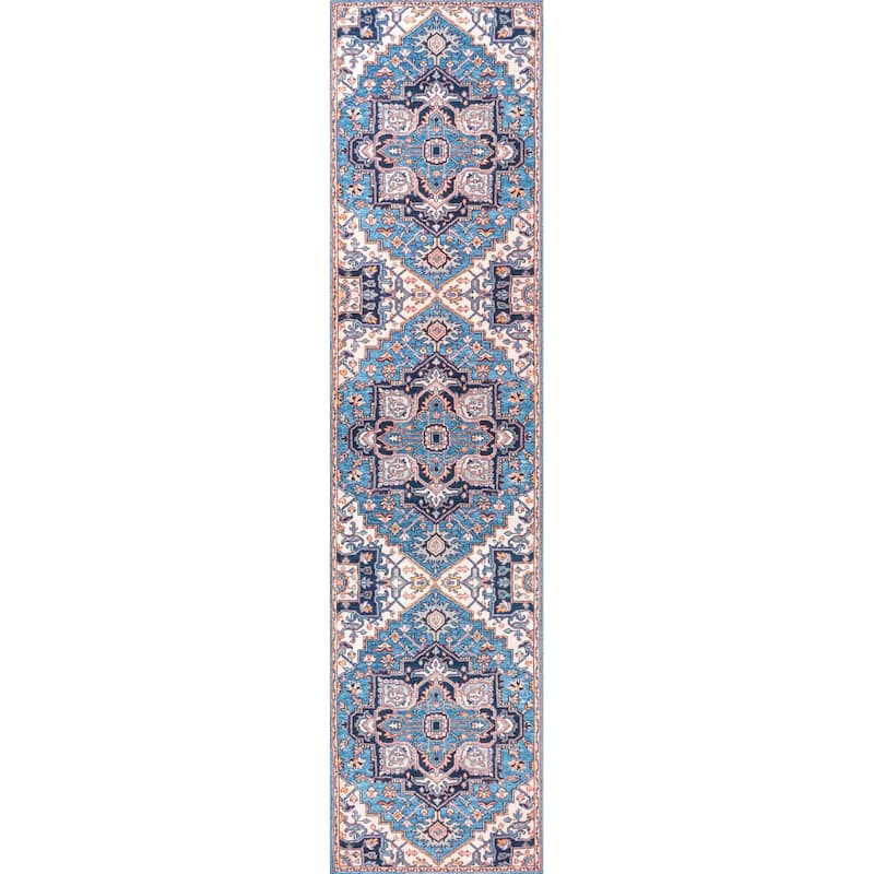 JONATHAN Y Cirali Ornate Large Medallion Machine Washable Area Rug