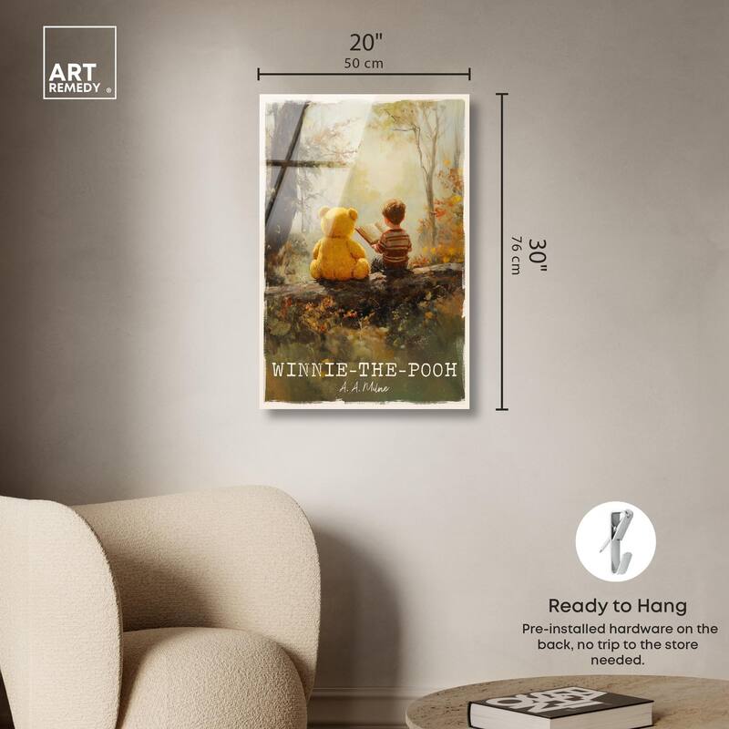 Classic Winnie the Pooh Acrylic by Art Remedy, Ready to Hang