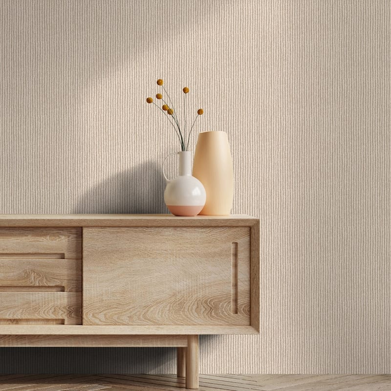 Galerie Wallcoverings Flora Rope Weave Vinyl on Non-woven Matte Wallpaper Roll