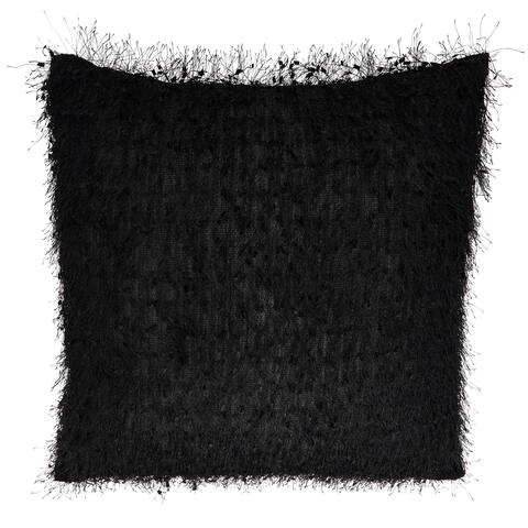 Poly-Filled Shaggy Shimmer Throw Pillow
