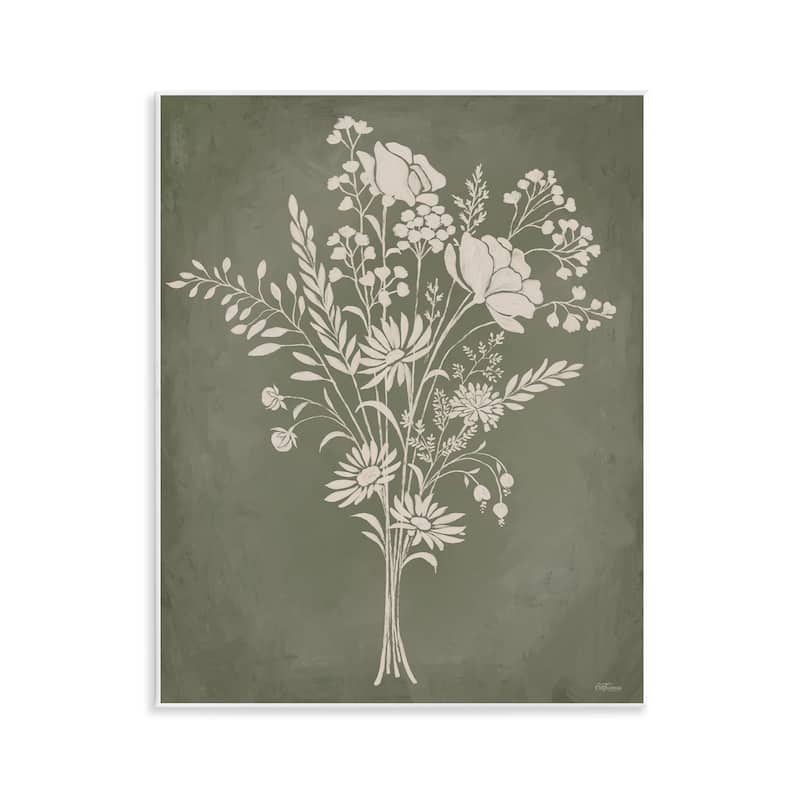 Stupell Wildflower Impression Bundle Wall Plaque Art Design By Cat Thurman Designs - 11 x 14
