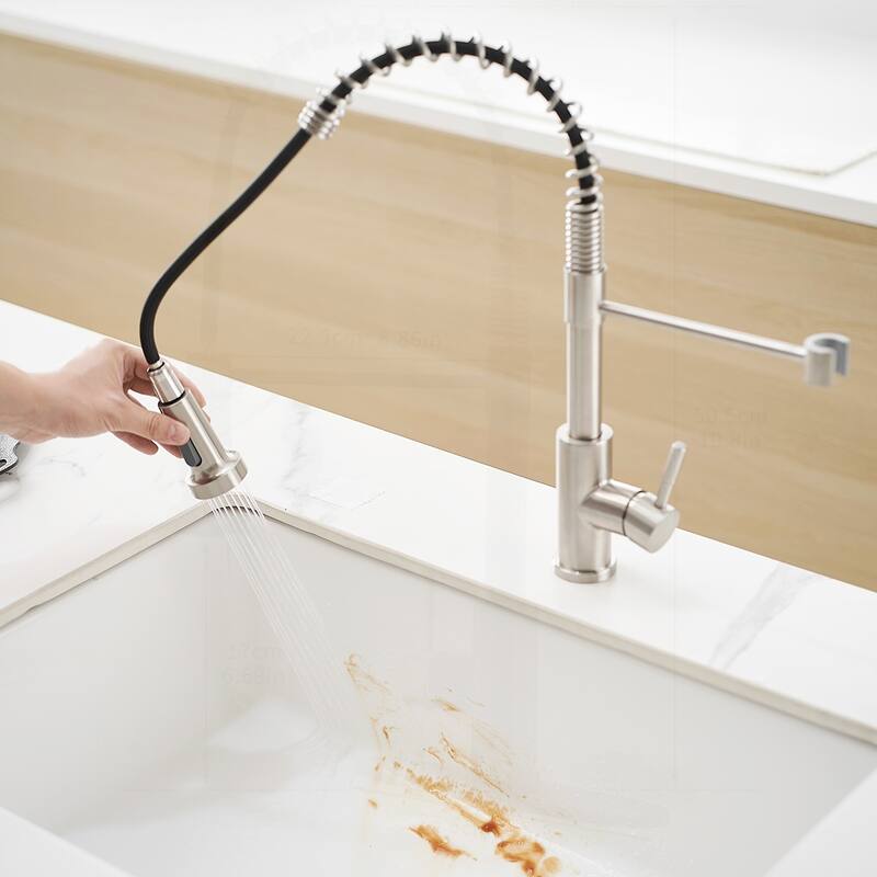 Kitchen Faucet with Pull Down Sprayer and Swivel Function
