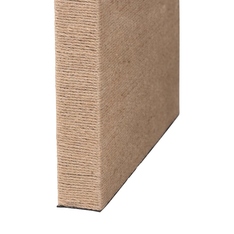Colandra Modern Bohemian Natural Brown Jute and Wood Console Table