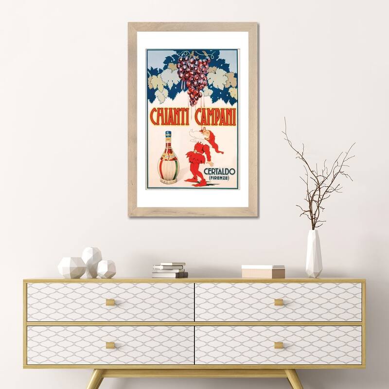 iCanvas "Poster advertising Chianti Campani, printed by Necchi, Milan, 1940 " by Italian School