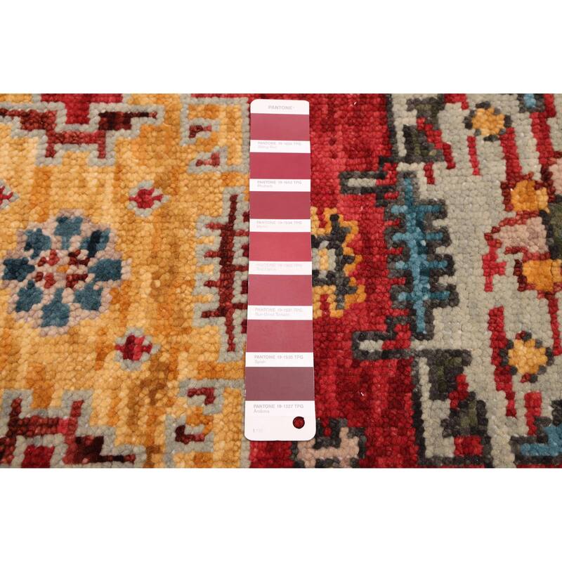 ECARPETGALLERY Hand-knotted Modern Oushak Red Wool Rug - 5'2 x 8'0
