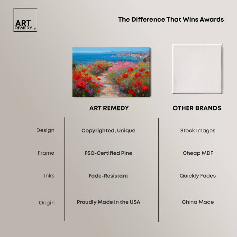 Ocean View Bloom I Canvas by Art Remedy, Gallery Wrapped