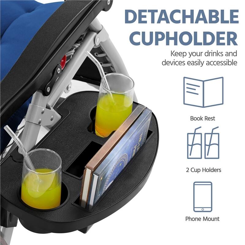 Yaheetech 26in Zero Gravity Recliner with Cotton-padded Mattress