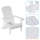 preview thumbnail 60 of 102, BONOSUKI Patio Adirondack Chair w/Cupholder,Weather Resistant-Set of 4