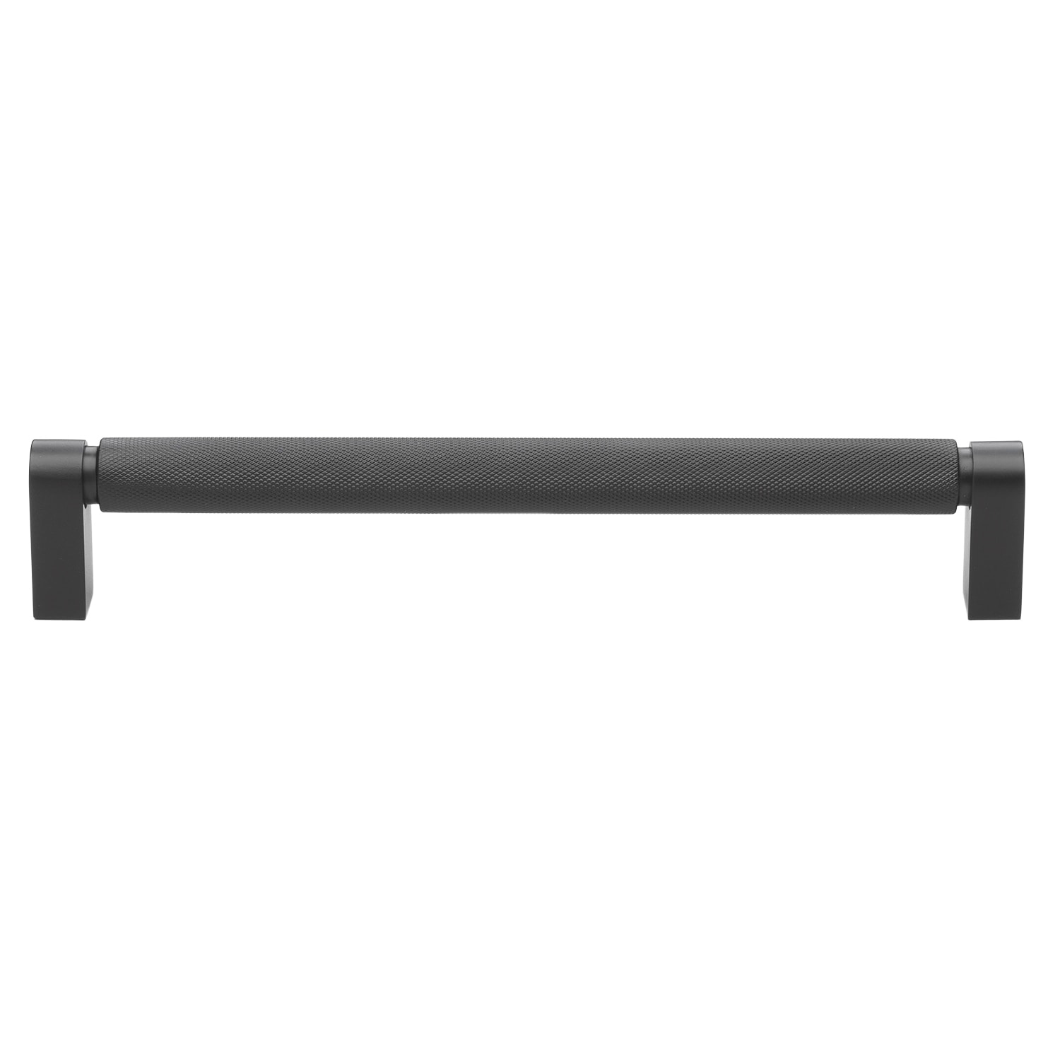 GlideRite 7-9/16 Inch Screw Spacing Solid Knurled Bar Pull Cabinet Hardware Handle