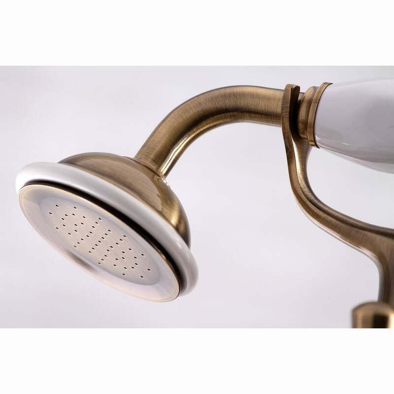 Kingston Brass Deck Mount Clawfoot Tub Faucet with Hand Shower