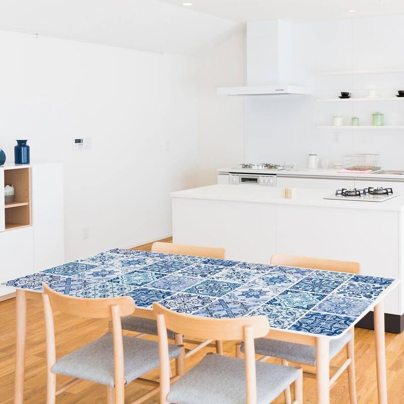 Blue Turkish Mediterranean Backsplash Tile Stickers