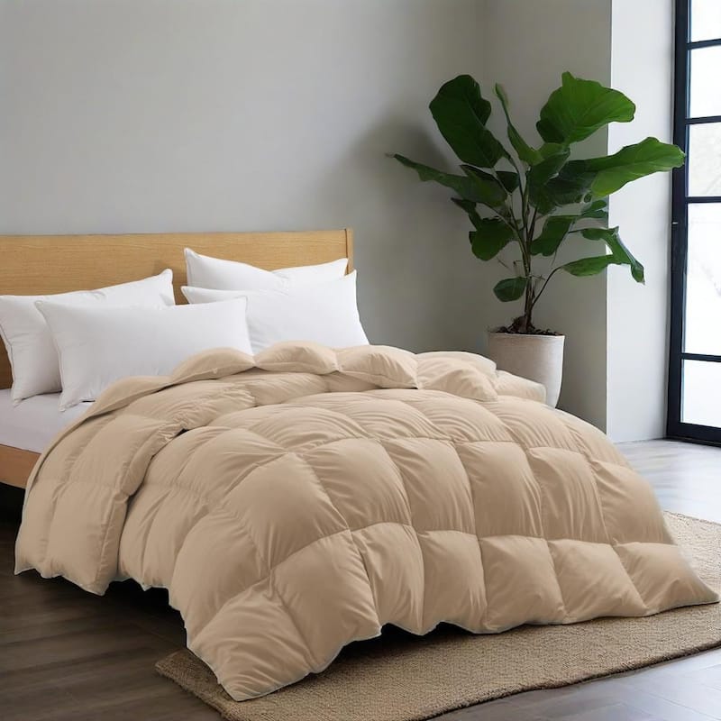 Heavyweight Extra Warmth White Goose Feather Down Fiber Duvet Comforter Insert