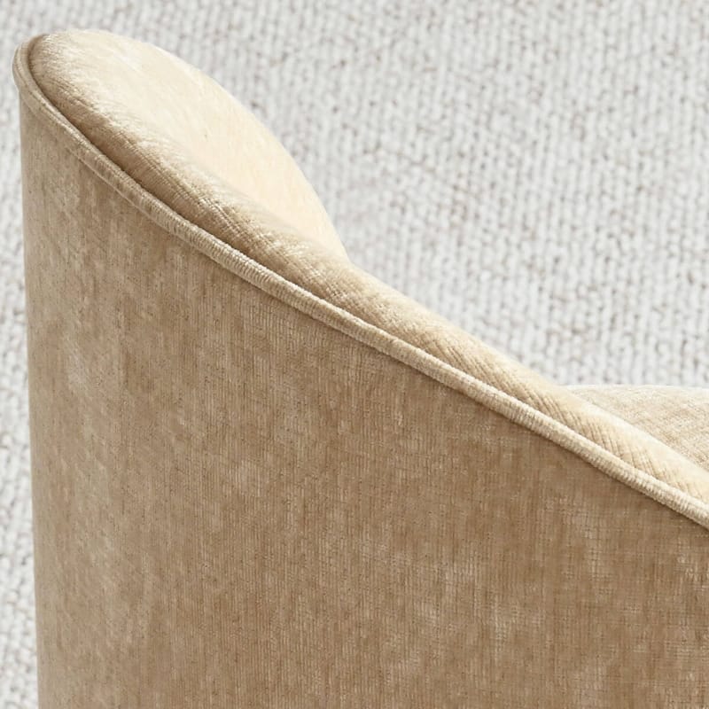 Upholstered Chenille Office Chair with Wheels