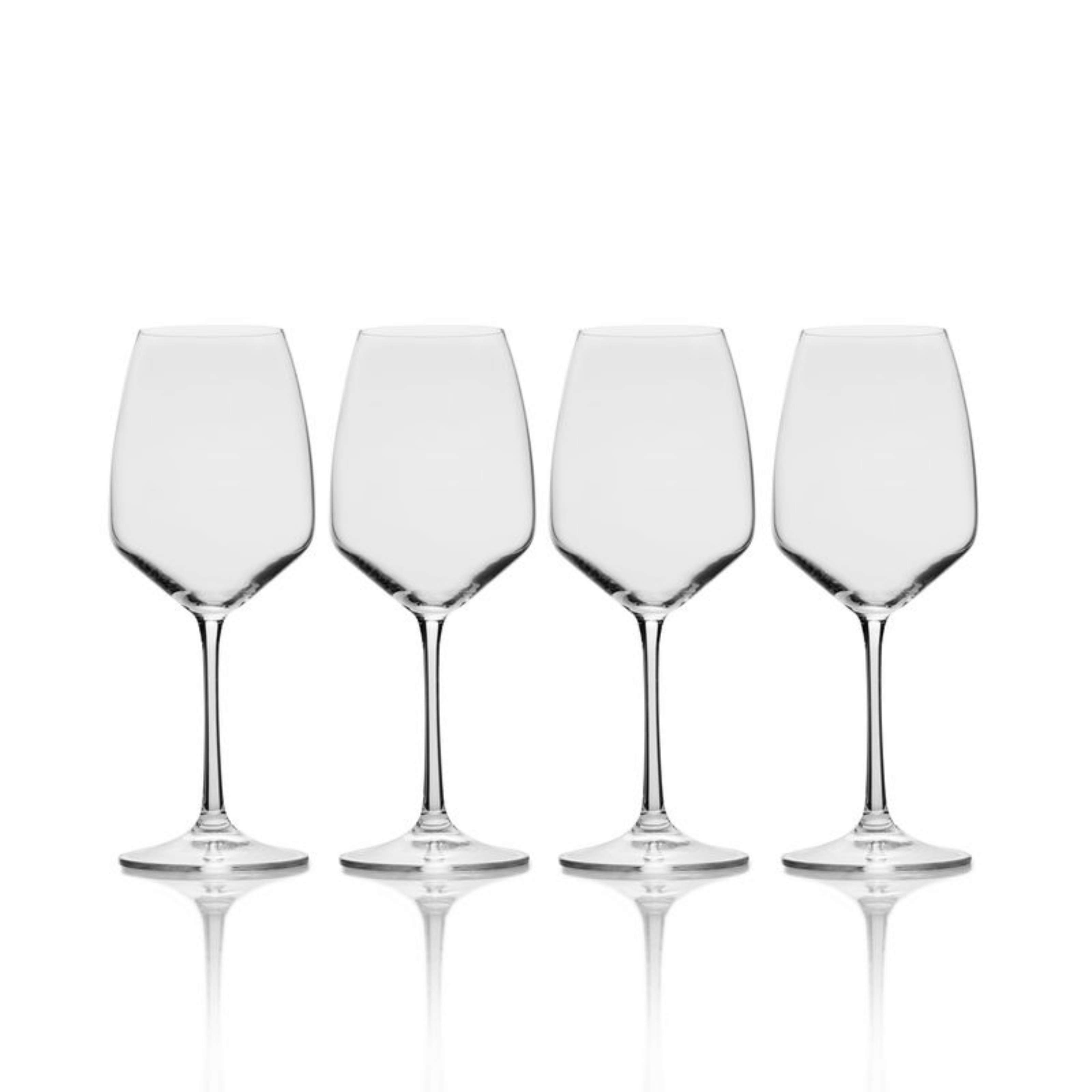 Mikasa Aline Set of 4 Champagne Flute Glasses, 10-Ounce, Clear