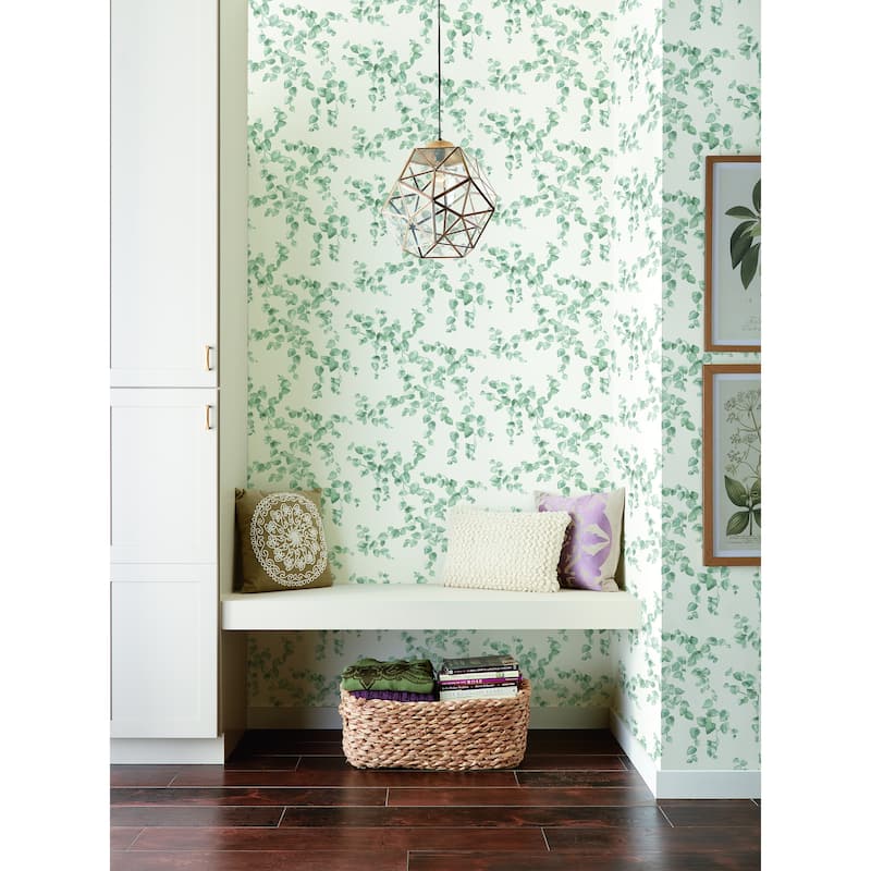 Maricopa Creeping Fig Vine Sage Wallpaper - Sage