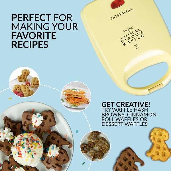 Nostalgia MANWFL4YW MyMini Animal Circus Waffle Maker - Bed Bath