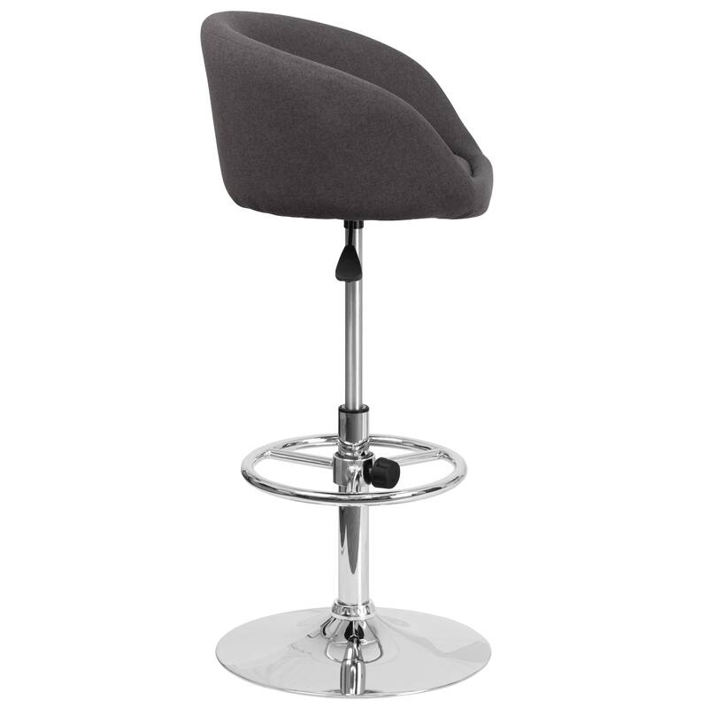 Contemporary Adjustable Height Barstool - 21"W x 18.5"D x 32.5" - 41"H