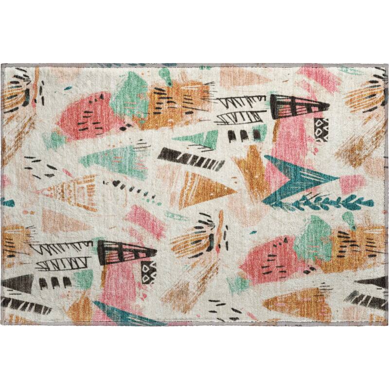 Premium Washable Super Soft Abstract Fragments Mayfield Rug