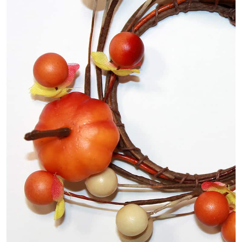 2.25" Inner Diameter Mini Pumpkin Votive Candle Ring, Set of 6 - 2.25