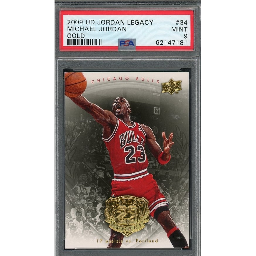 Michael Jordan 2009 Upper Deck Legacy Gold Basketball Card #34 Graded PSA 9 - 8'6" x 11'6"