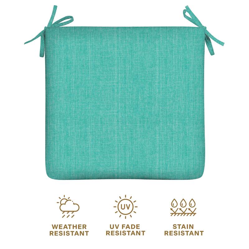 Outdoor Universal Seat Cushion (2-Pack) - 18" wide x 17.5" deep x 2.5" thick