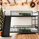 preview thumbnail 2 of 38, Unique Metal Full over Full Bunk Bed with Slide and Guardrails,Kids Bed Design