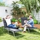 preview thumbnail 7 of 7, Outsunny Outdoor Lounge Chair Cushion Set of 2, UPF50+ 230gsm Olefin and 25D Foam, Foldable Patio Chaise Lounge Cushion Set