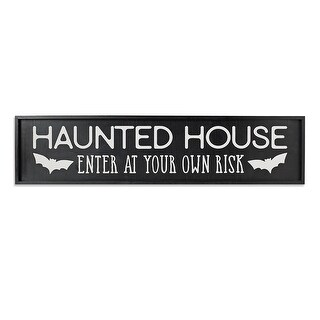 Haunted House Wooden Spooky Halloween Decor Wall Sign