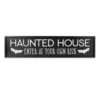 Haunted House Wooden Spooky Halloween Decor Wall Sign