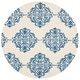preview thumbnail 17 of 26, SAFAVIEH Handmade Chelsea Sharday French Country Wool Rug 5' x 5' Round - Ivory/Blue