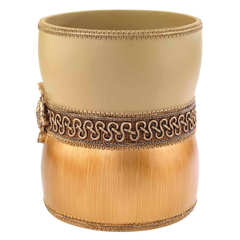 Avanti Linens Braided Medallion Wastebasket