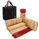 preview thumbnail 1 of 9, GSE™ Premium Rubber Hardwood Kubb Game Set with Carry Bag. Viking Chess Tossing/Throwing Game for Backyard, Lawn, Beach, Park 16 Years and Up - Kubb Set