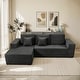 preview thumbnail 13 of 26, Indoor 108" Oversized Loveseat Sofa Lounge Chair with Fluffy Comfy Cloud Couch - 1 Set