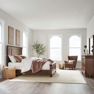 Liberty Furniture Rustic Traditions Panel Bed, Dresser & Mirror, Chest, Nightstand - King, Queen