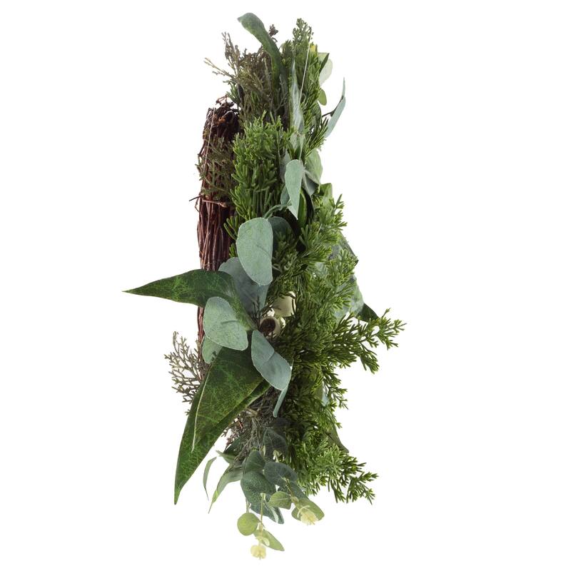 Pure Garden 20-Inch Artificial Eucalyptus Wreath
