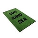 preview thumbnail 3 of 1, VOSSEN Graphic Print Beach Towels Green