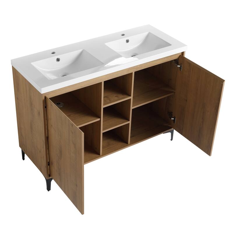 47.6" Freestanding Bathroom Vanity With Double Sink