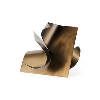 Francesca 11.8L x 11.8W x 11.8H Antique Gold Metal Sculptural Decorative Object