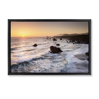 Stupell Sonoma Coast Sunset Framed Floater Canvas Wall Art Design By ...