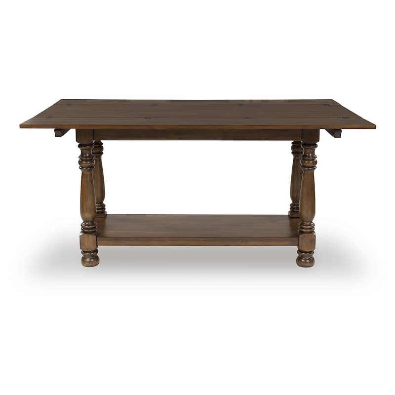 Signature Design by Ashley Sturlayne Brown Flip Top Sofa Table - 60" W x 19" D x 30" H