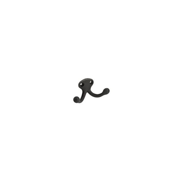 slide 1 of 1, Ives Low Profile Double Cast Aluminum Wardrobe Hook with 1 3/32"