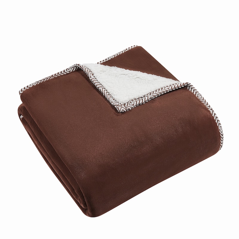 Brooklyn Loom Super Soft Braided 50x70 Throw - Brown