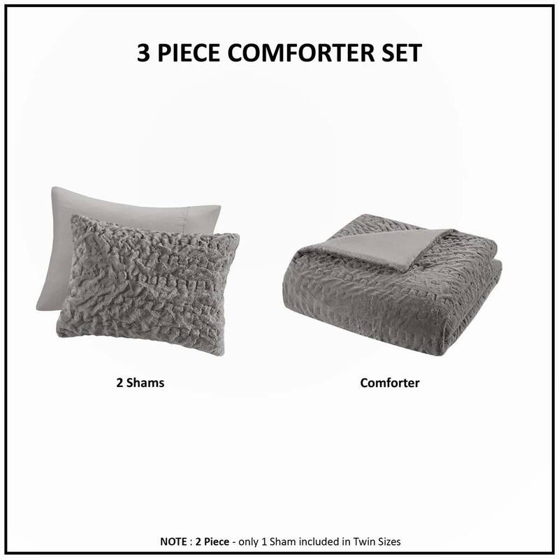 Ruched Down Alternative Comforter Set