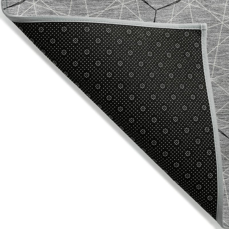 Machine Washable Indoor/ Outdoor Mosaic Geo Chantille Rug