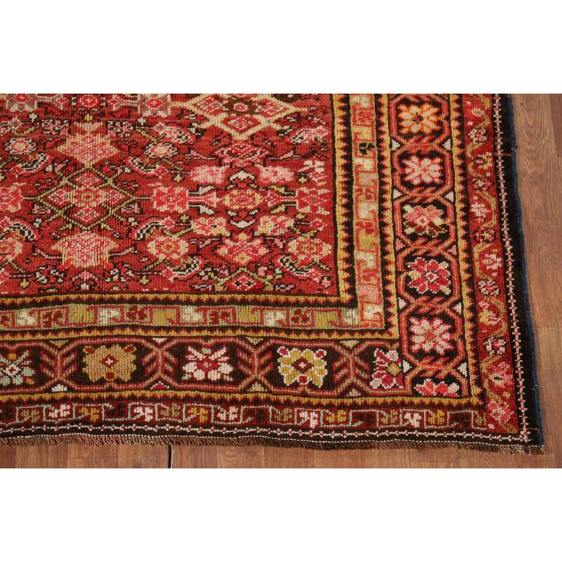 Vegetable Dye Sultanabad Antique Persian Square Wool Carpet - 5'3" x 5'10"
