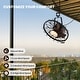 preview thumbnail 4 of 11, 20" Smart Industrial Wall Mount Ceiling Fan with LED Lights - 20''