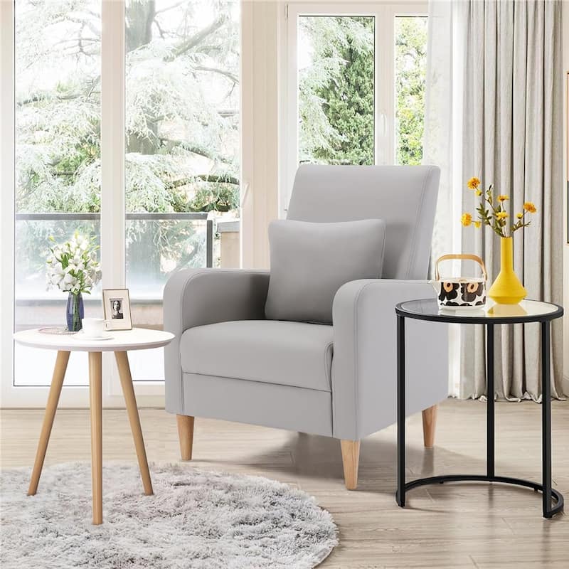 Fabric/Leather Modern Accent Chairs with Lounge Seat